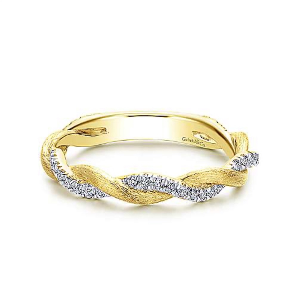 DIAMOND RING Gabriel & Co twisted diamond ring